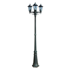 vidaXL 3-Light Garden Lantern 215 cm Dark Green/Black Aluminum