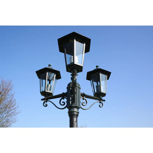 vidaXL 3-Light Garden Lantern 215 cm Dark Green/Black Aluminum