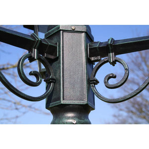 vidaXL 3-Light Garden Lantern 215 cm Dark Green/Black Aluminum