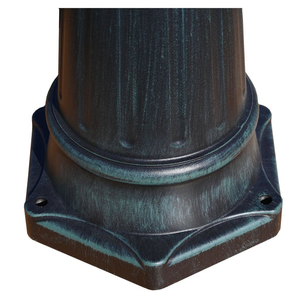 vidaXL 3-Light Garden Lantern 215 cm Dark Green/Black Aluminum