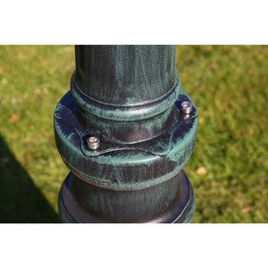 vidaXL Garden Lantern 2-Bulb 215 cm Dark Green/Black Aluminum
