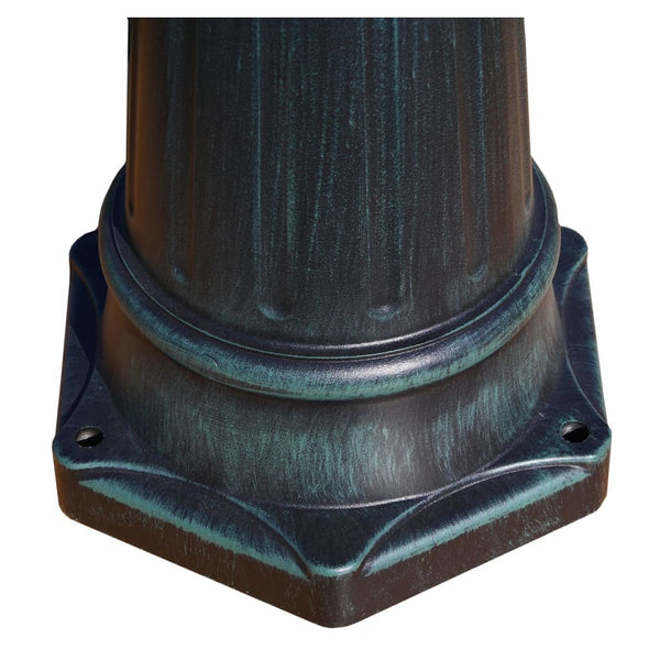 vidaXL Garden Lantern 2-Bulb 215 cm Dark Green/Black Aluminum