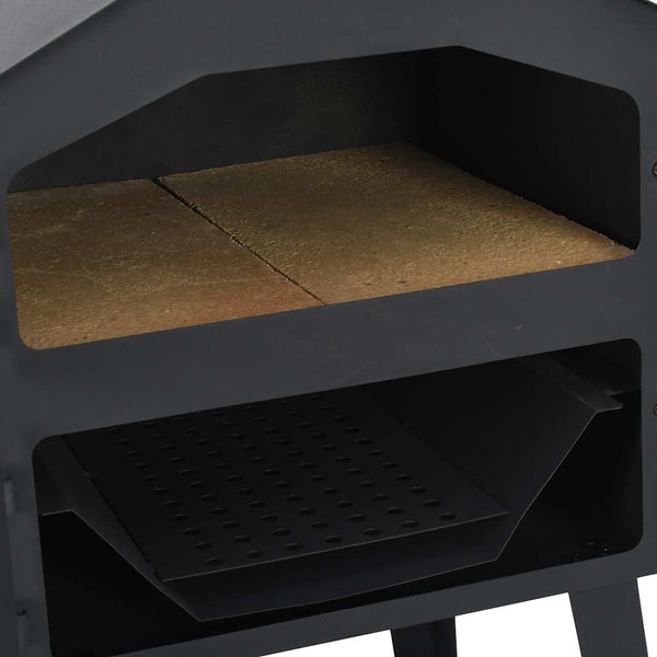 vidaXL Outdoor Charcoal Pizza Oven with 2 Firebricks