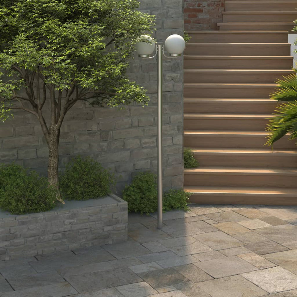 vidaXL 2-Bulb Garden Pedestal Lamp 220 cm