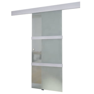 Glasschiebetür 178 cm Silber