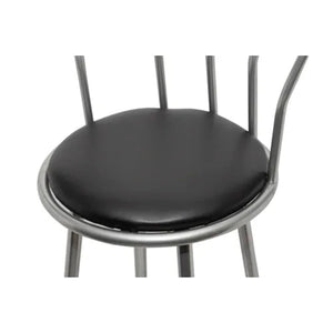vidaXL Bar Stools 2 pcs Black Faux Leather