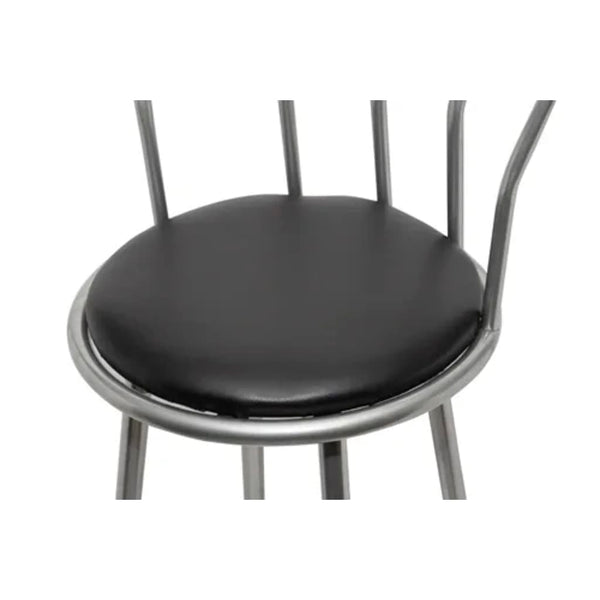 vidaXL Bar Stools 2 pcs Black Faux Leather