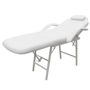 vidaXL Portable Cosmetic Chair Artificial Leather 185x78x76 cm White