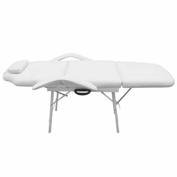 vidaXL Portable Cosmetic Chair Artificial Leather 185x78x76 cm White