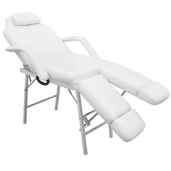 vidaXL Portable Cosmetic Chair Artificial Leather 185x78x76 cm White
