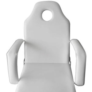 vidaXL Portable Cosmetic Chair Artificial Leather 185x78x76 cm White
