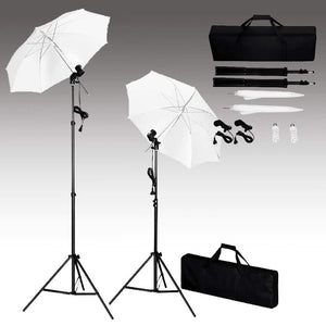 Studio Lighting Kit with Stands & Umbrellas