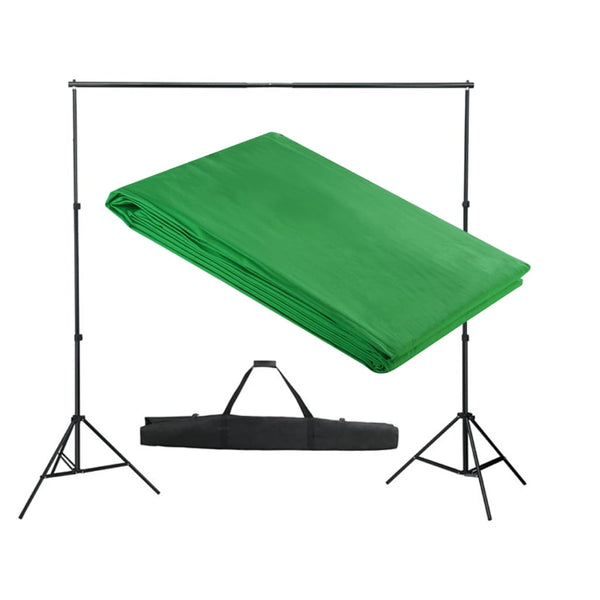 vidaXL Photography Backdrop System 300 x 300 cm Green