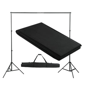 vidaXL Photo Background System 300 x 300 cm Black