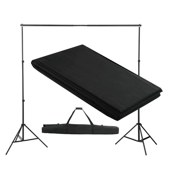 vidaXL Photo Background System 300 x 300 cm Black