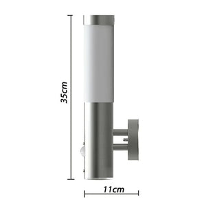 vidaXL Outdoor Wall Lights 2 pcs with Motion Sensor Stainless Steel