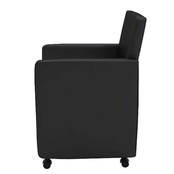 vidaXL Dining Chairs 4 pcs Black Faux Leather
