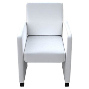 vidaXL Dining Chairs 6 pcs White Artificial Leather