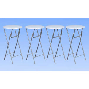 Weiße Stehtische, 4er Set