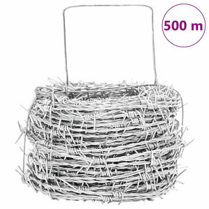 vidaXL Barbed Wire 500 m Rolled