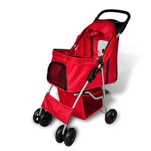 vidaXL Dog Pram Dog Stroller Red