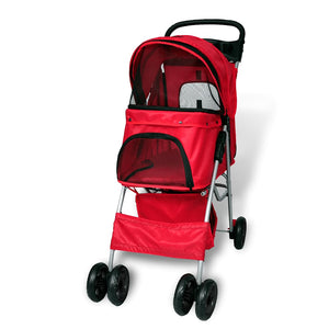 vidaXL Dog Pram Dog Stroller Red