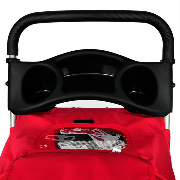 vidaXL Dog Pram Dog Stroller Red