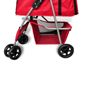 vidaXL Dog Pram Dog Stroller Red