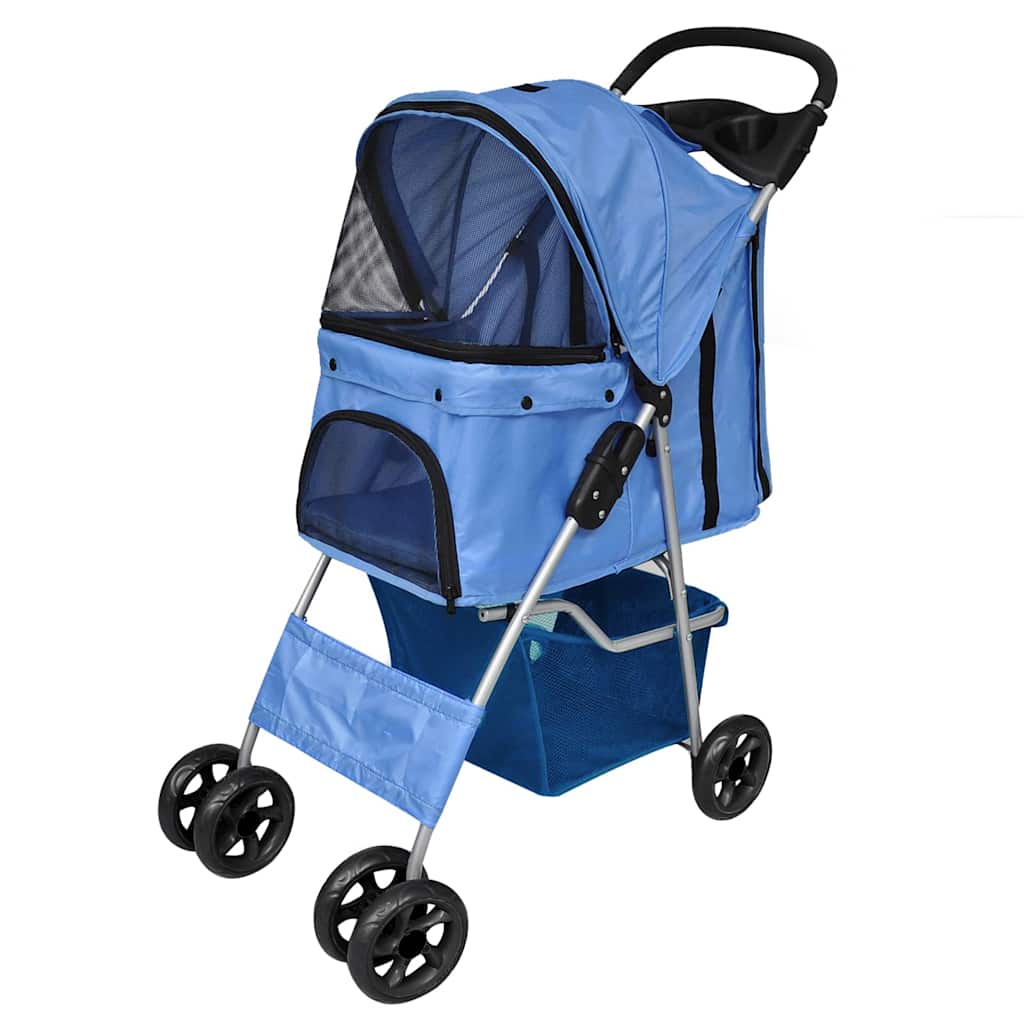 vidaXL Dog Stroller Dog Buggy Blue