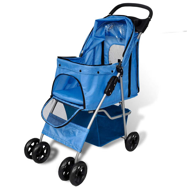 vidaXL Dog Stroller Dog Buggy Blue
