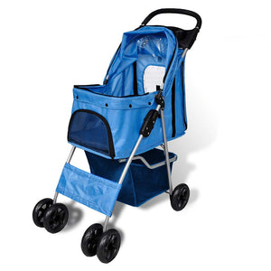 vidaXL Dog Stroller Dog Buggy Blue