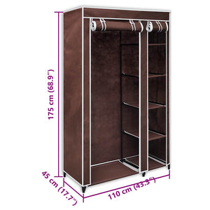 Brauner Stoff Kleiderschrank