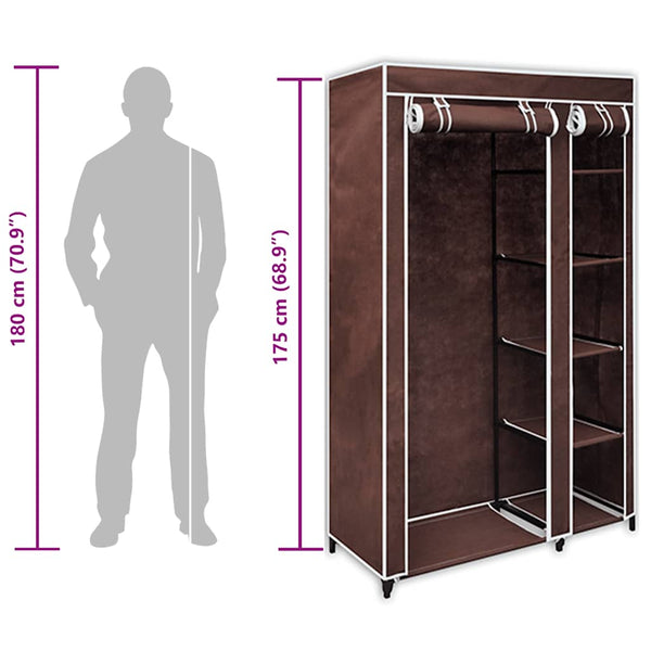 Brauner Stoff Kleiderschrank