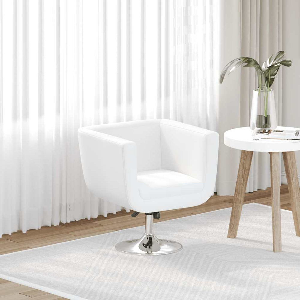 vidaXL Bar Stool White Faux Leather