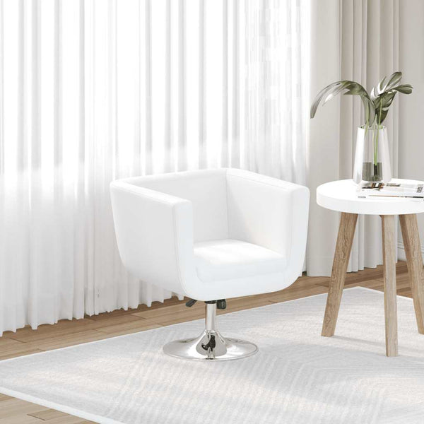 vidaXL Bar Stool White Faux Leather