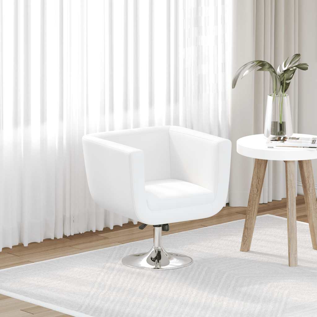 vidaXL Bar Stool White Faux Leather