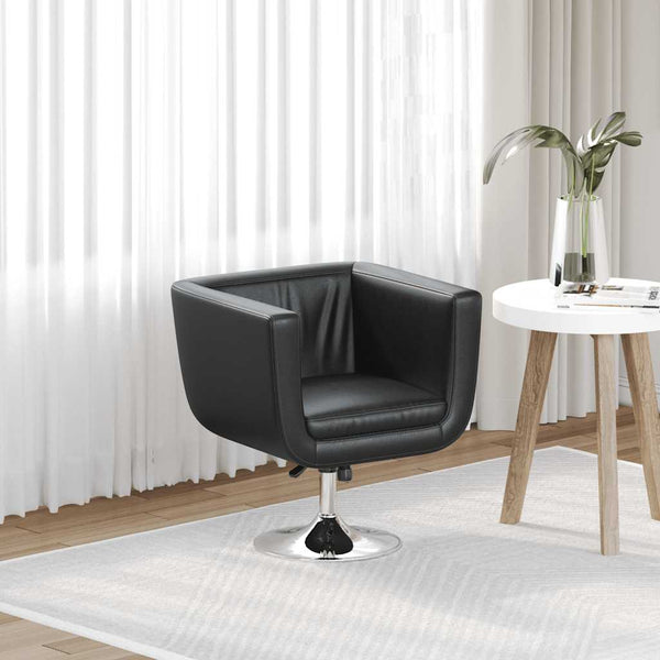vidaXL Bar Stool Black Faux Leather