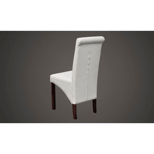 vidaXL Dining Chairs 4 pcs. White Faux Leather