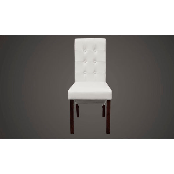 vidaXL Dining Chairs 4 pcs. White Faux Leather