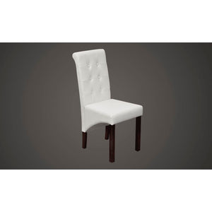 vidaXL Dining Chairs 6 pcs White Artificial Leather