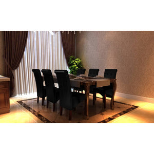 vidaXL Dining Chairs 6 pcs Black Faux Leather