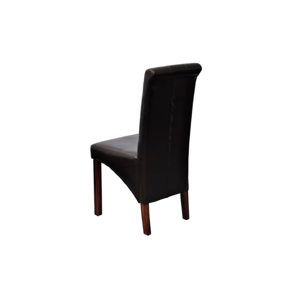 vidaXL Dining Chairs 6 pcs Black Faux Leather