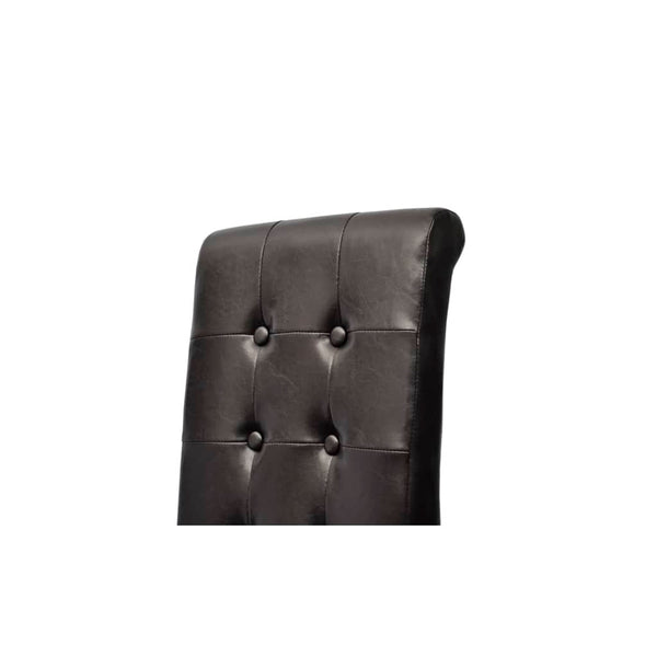 vidaXL Dining Chairs 6 pcs Black Faux Leather