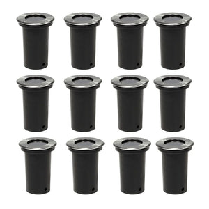 vidaXL Outdoor Ground Spotlights 12 pcs. Round