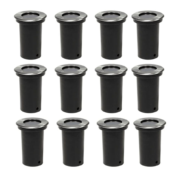 vidaXL Outdoor Ground Spotlights 12 pcs. Round