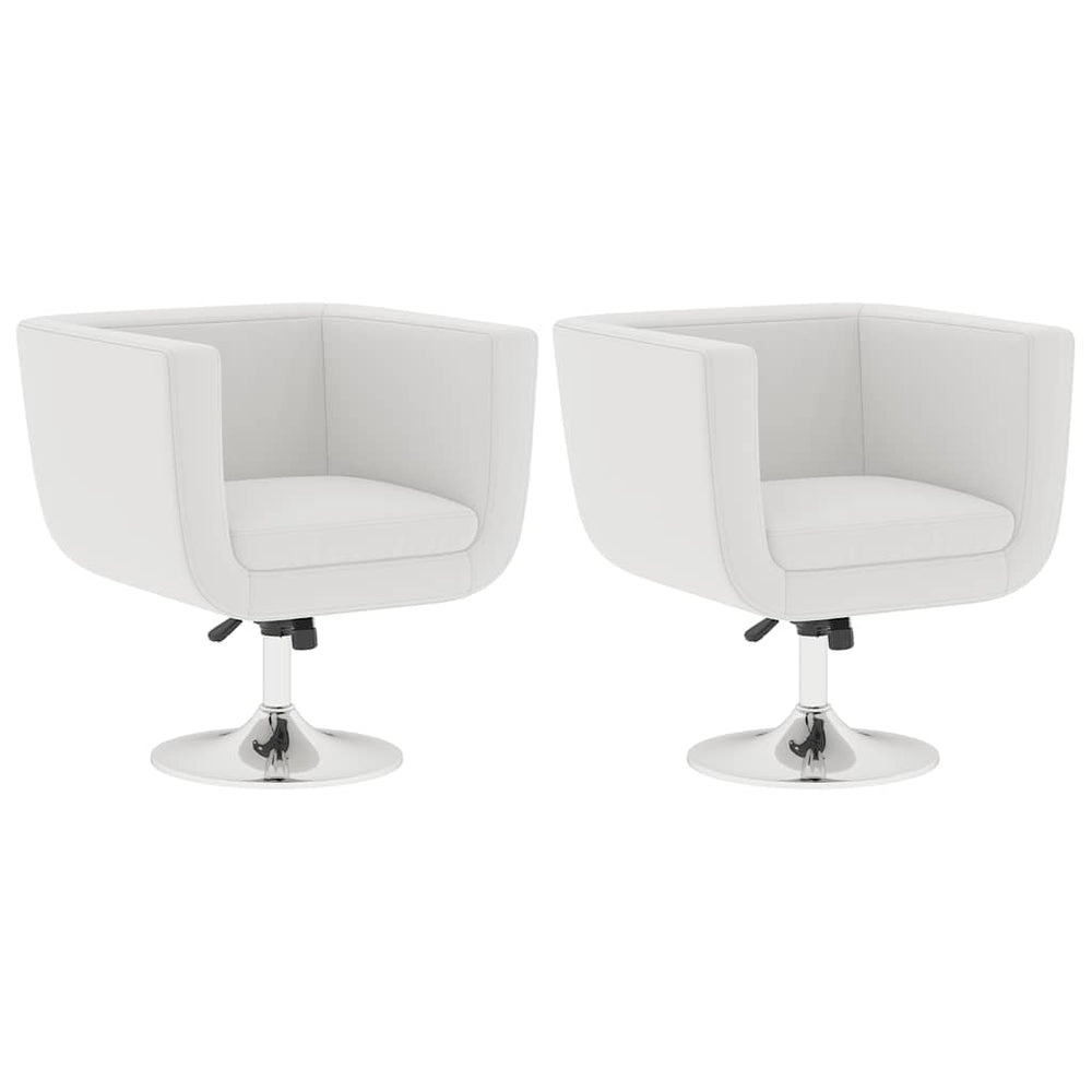 vidaXL Bar Stools 2 pcs. White Faux Leather