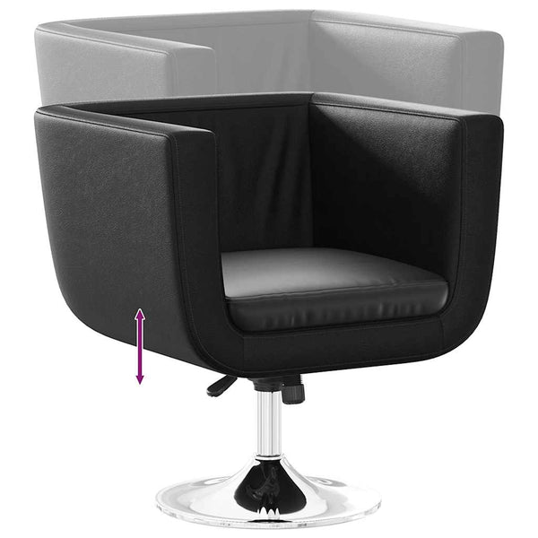 vidaXL Bar Stools 2 pcs Faux Leather Black