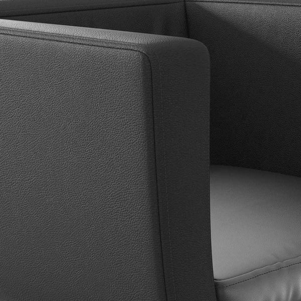 vidaXL Bar Stools 2 pcs Faux Leather Black