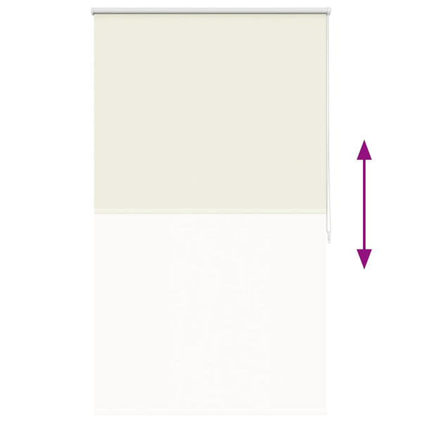 vidaXL Blackout Roller Blind 84.4 x 175 cm, Fabric Width 80 cm, Off-White