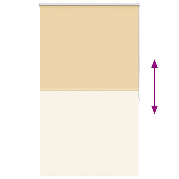 vidaXL Blackout Roller Blind 84.4 x 175 cm, Fabric width 80 cm, Beige